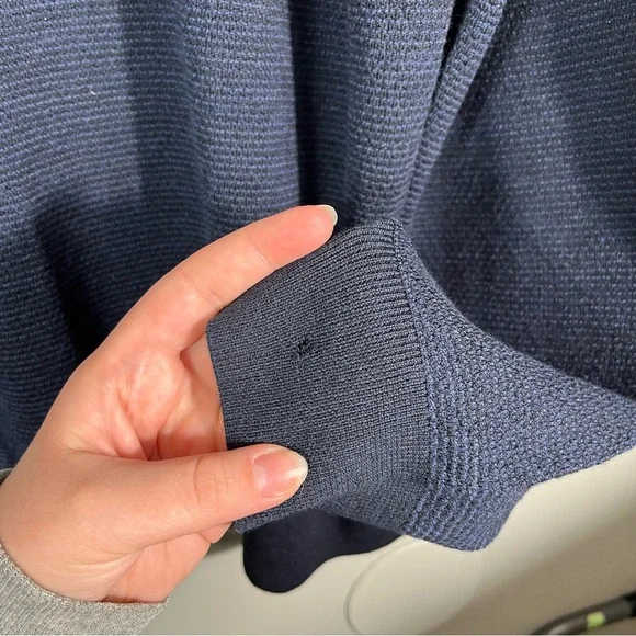 Polo Ralph Lauren Mens 100% Merino Wool Blue Quarter Zip Lightweight Sweater XXL - Picture 7 of 7